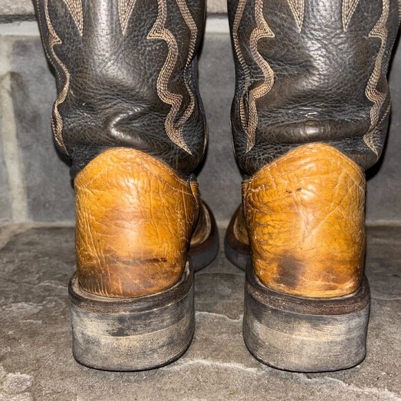 Boulet Western Cowboy Boots Women’s 5.5C Distressed Leather Pull-On Canada - Picture 11 of 11